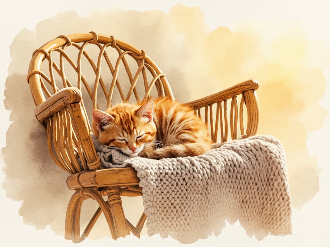打盹的橘猫